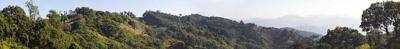 Panorama of the mountains in the heart of the Khun Tan Range, Phrao District, Chiang Mai Province. View from road 1150. This image was created with Hugin .
