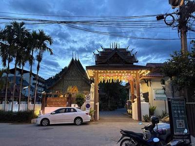 Wat Lam Chang, Chiang Mai, at night during Asalha Puja celebrations on 29 July 2026