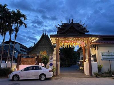 Wat Lam Chang, Chiang Mai, at night during Asalha Puja celebrations on 29 July 2026