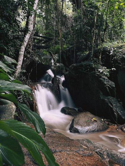 Small waterfall at Chae Son National Park, Chiang Mai, Thailand