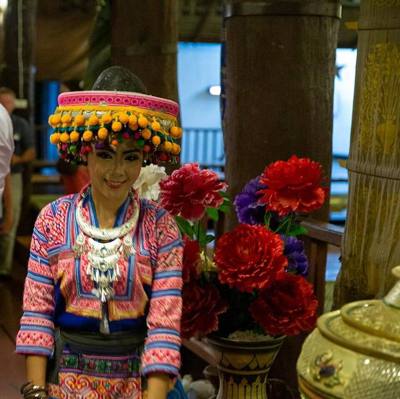 Chiang Mai. Benjarong Khantoke. Traditional Thai dance