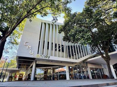 Entrance of Chiang Mai University Library in 2025