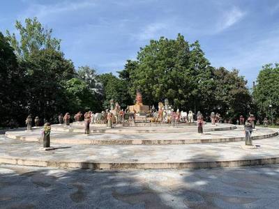 Navel City Pillar of Chiang Rai, located in Wat Phra That Doi Chom Thong, Chiang Rai