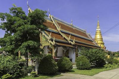 Prayers hall of the Wat Chetuphon, Ratcha Yotha Soi 3, Chiang Rai , Thailand