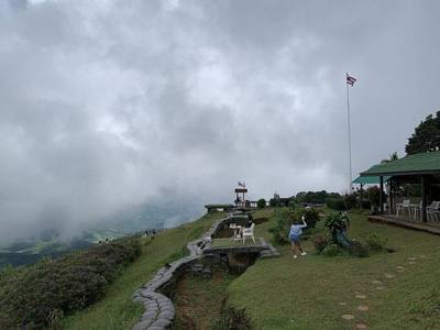 The decfunct Doi Chang Moob army outpost, now a scenic viewpoint overseeing the border of Thailand and Myanmar