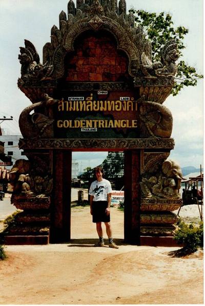Golden Triangle Monument at the Mekong River, at Junction of Burma, Laos & Thailand.