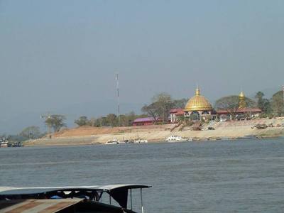 Mekong Golden Triangle, Mekong River at the meeting of the Laos, Myanmar and Thailand Borders
