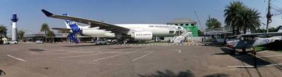Airbus A330-300 used as café and attraction, Mae Taeng District corner of roads 107 and 1414