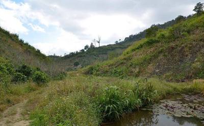 A valley just south of Maejantai village, Chiang Rai province, Thailand.