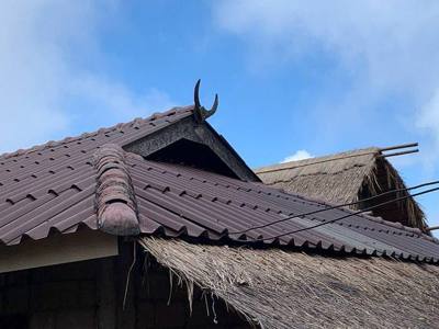A roof finial on an Akha house in Pha Hee (Pha Hi) Village, an Akha indigenous village in Chiang Rai