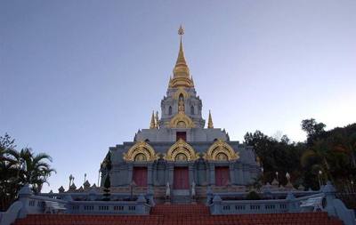 The Phra Boromathat Chedi is a chedi built on a hill near the village of Santikhiri, in honour of the late Princess Mother, Srinagarindra.
