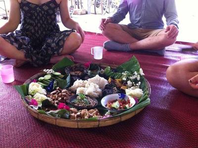 Prem Tinsulanonda International School meal made from vegetables grown on site