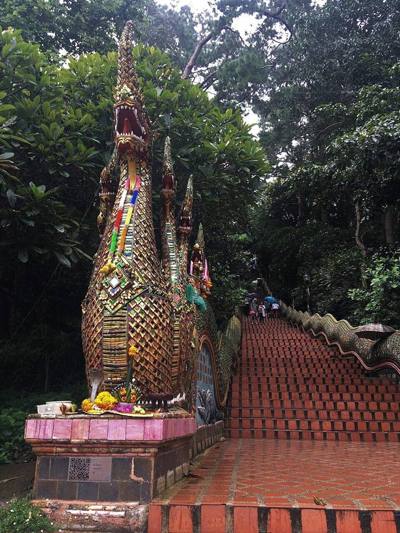 Stairs to Wat Phra That Doi Suthep in Chiang Mai.