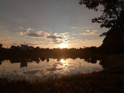Sunset with river in Chaing Rai