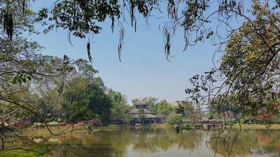 View of the lake in Chiang Rai, Mae Fa Luang