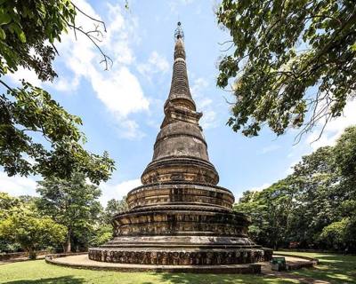 Chedi of Wat Umong Suan Phutthatham, Chiang Mai province.
