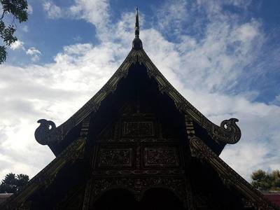 The information centre of the ancient city Wiang Kum Kam in Saraphi District , Chiang Mai Province , Thailand .