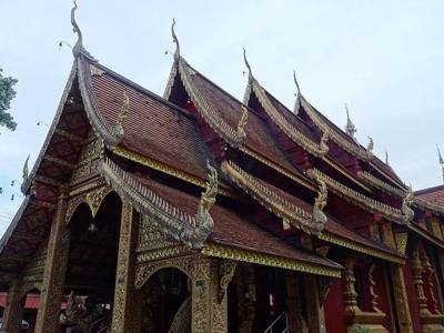 The wihan of Wat Sri Suphan in Chiang Mai.