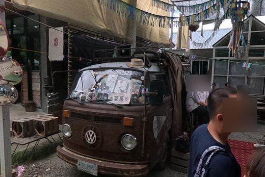 A vintage VW van turned photo studio — Chamcha Market, San Kamphaeng