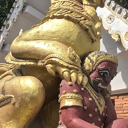 Golden singha and demon guardian