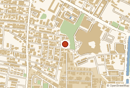 แผนที่ย่านที่จัดงาน Steampunk Studio · Map of the area around Steampunk Studio
