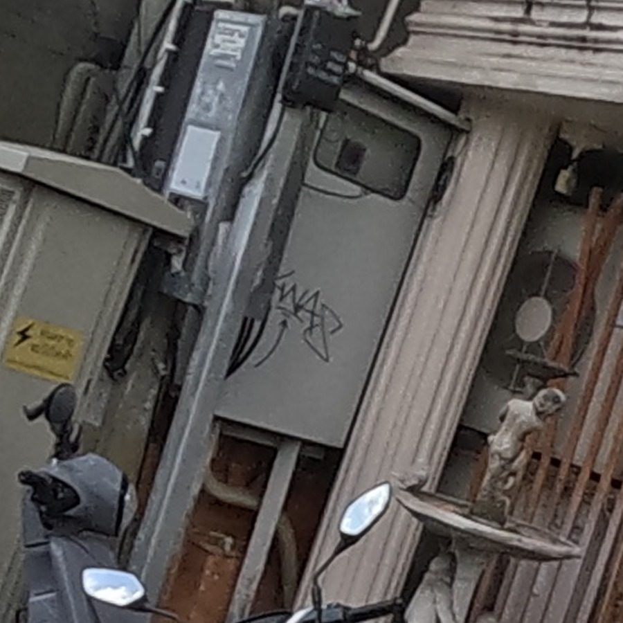 Small tag on an electrical panel