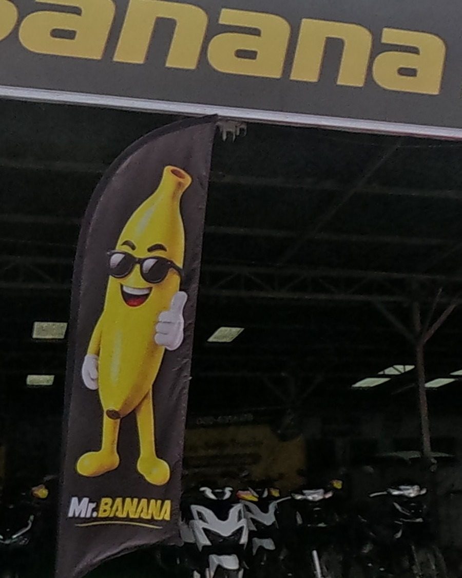 Mr.Banana's sunglasses-wearing mascot