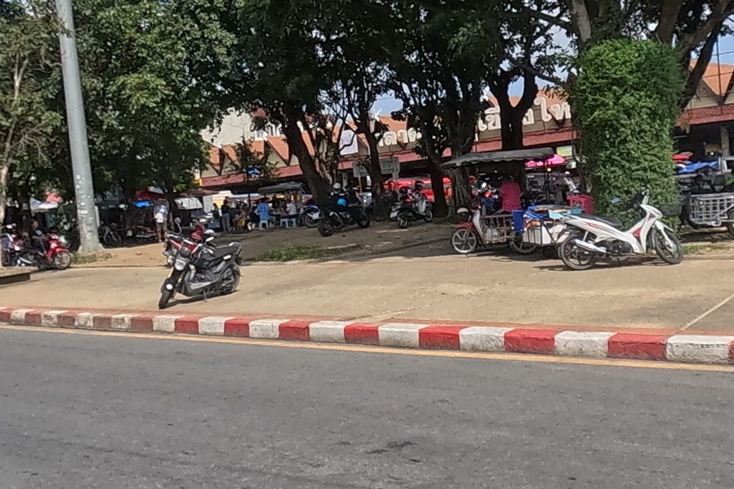 Chiang Mai Gate market under the trees