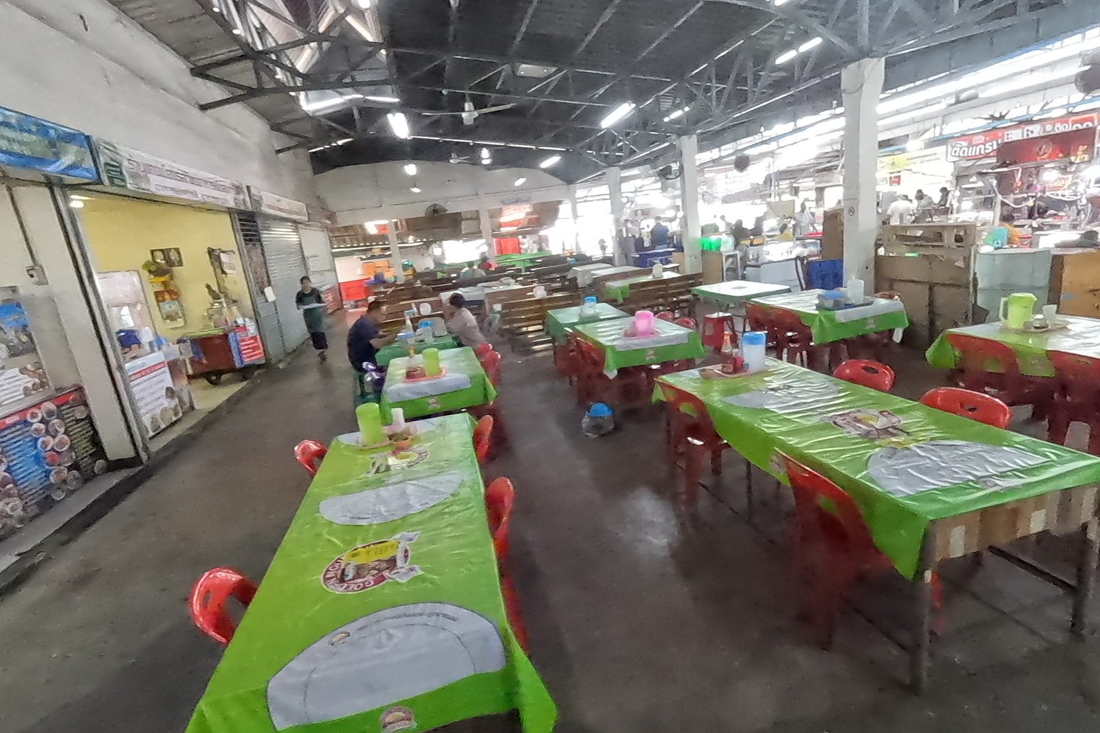 Food court inside the amulet market