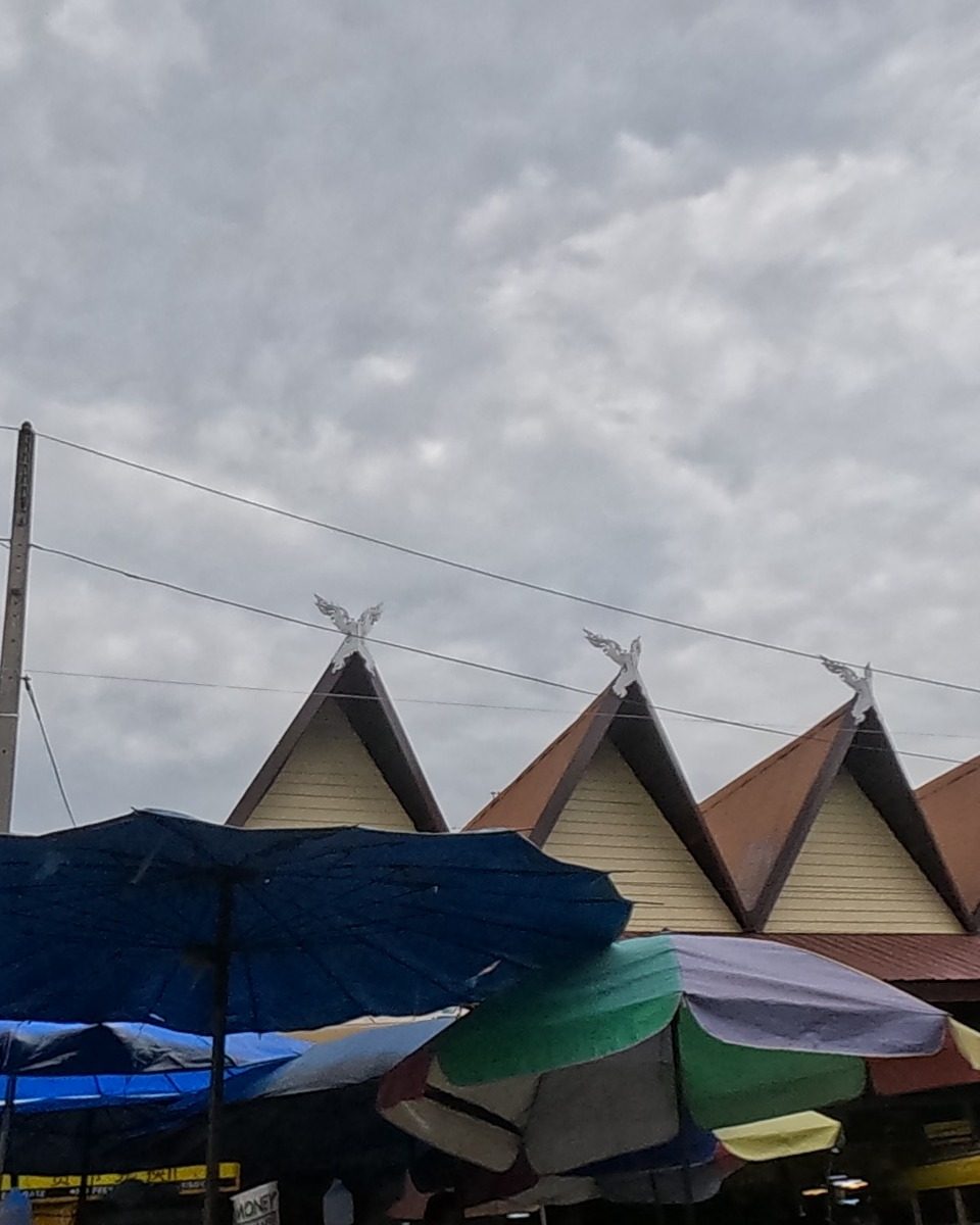 Chiang Mai Gate Market's roofline