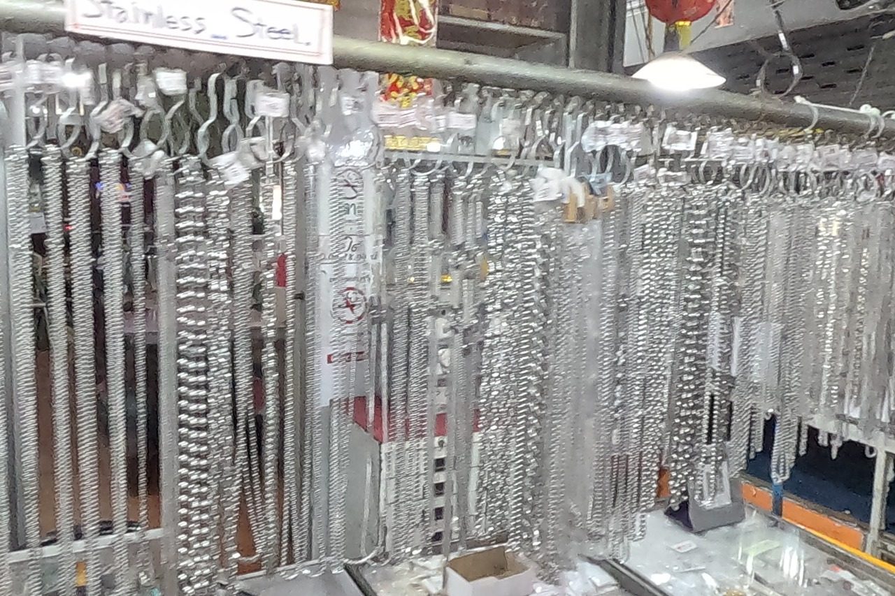Silver chains and amulet cases