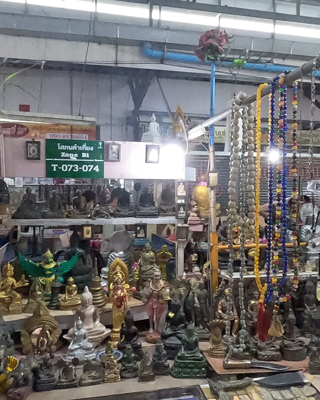 Prayer beads and bronze images