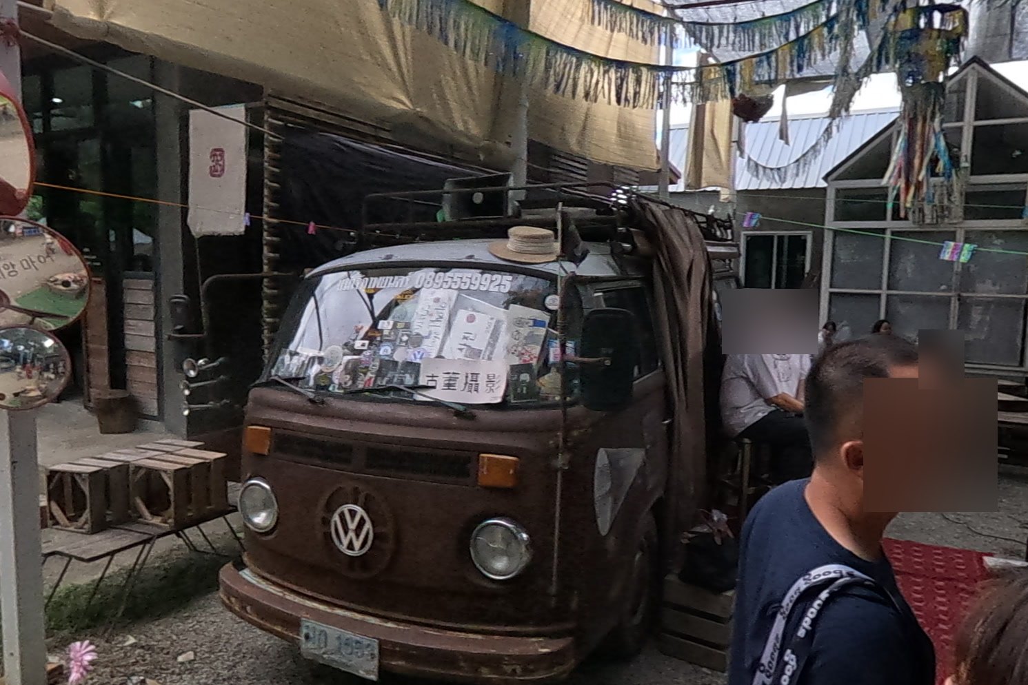 A vintage VW van turned photo studio — Chamcha Market, San Kamphaeng