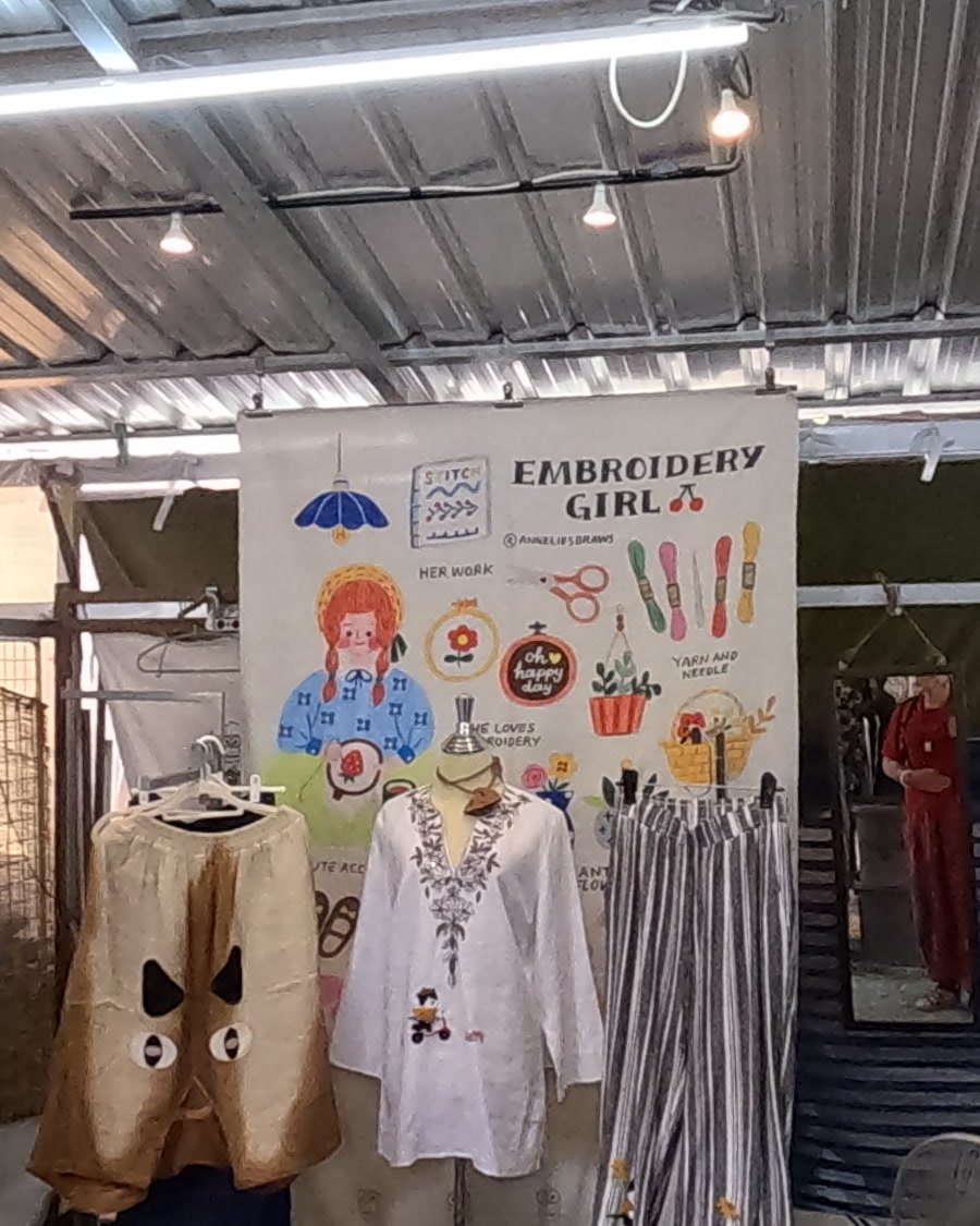 The Embroidery Girl poster — Chamcha Market, San Kamphaeng