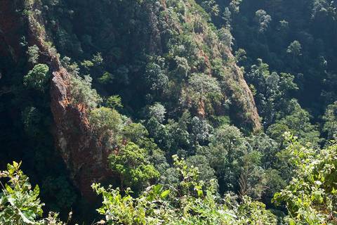 Mae Surin Waterfall. A mix of evergreen and deciduous hill forest with some Dipterocarp trees. Namtok Mae Surin, Doi Pui Area, Mae Hong Son Province, Thanon Thong Chai Range, Thailand.
