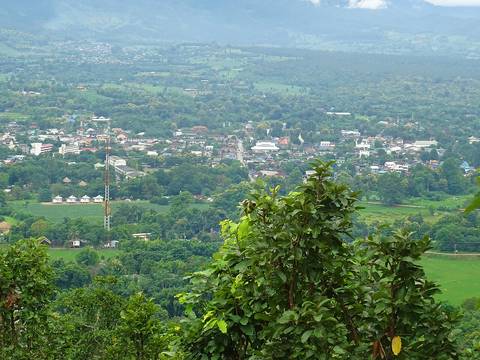 View of Pai from the Big Buddha of Wat Phra That Mae Yen.
