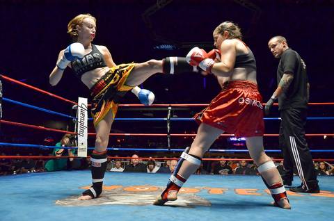 Of all the Mixed Martial Arts, I prefer to shoot Muay Thai the most. When executing proper form, it becomes a dance and it is really a beautiful thing to see. These two amateur fighters are known loca