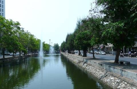 City moat of Chiang Mai between Sri Phum Corner and Tha Phae Gate