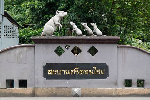 Chiang Mai, Thailand: The "Rat Bridge" over a moat at Sridonchai Road