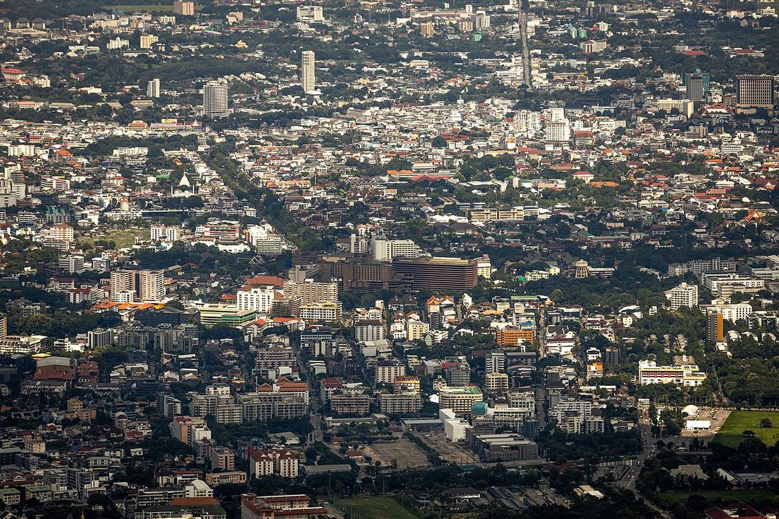 Some view of Mueang Chiang Mai district from Doi Suthep.