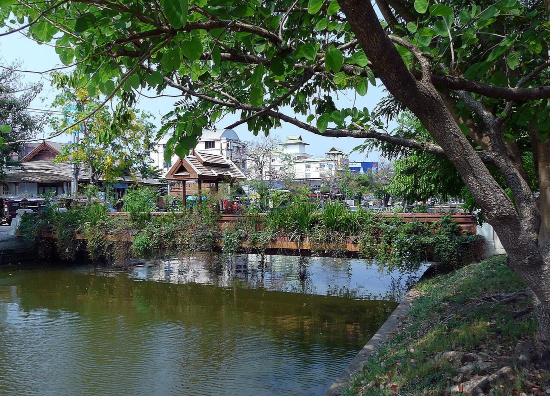 City moat of Chiang Mai between Chiang Mai Gate and Suan Prung Gate