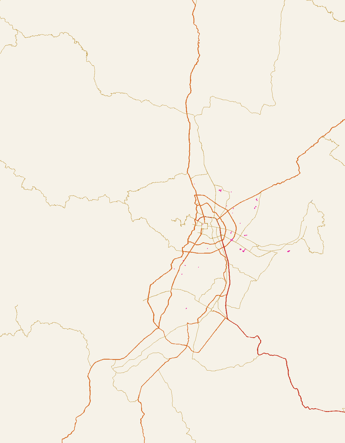 The intercity roads
