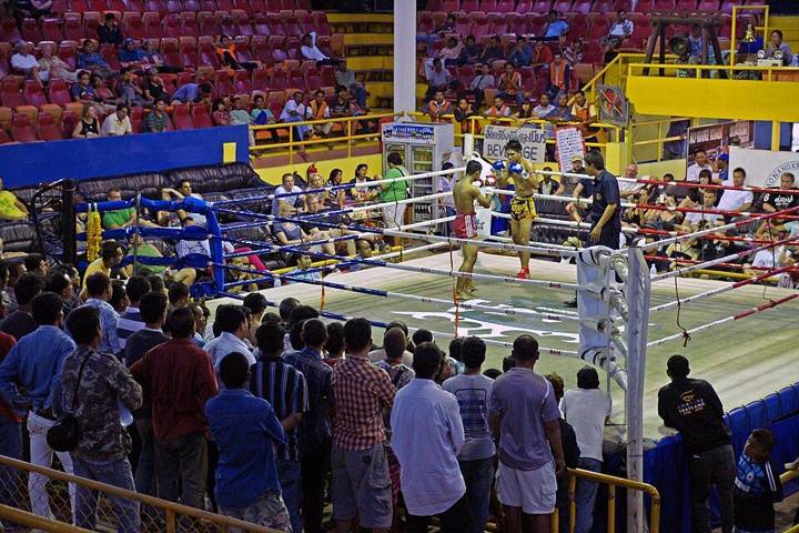 Muay Thai in Aonang Krabi Muay Thai Stadium, Ao Nang, Krabi, Thailand.