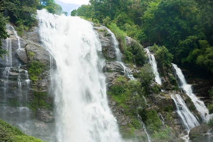 Picture of Wachirathan Waterfall in Doi Inthanon National Park, in Chiang Mai Province, Thailand.