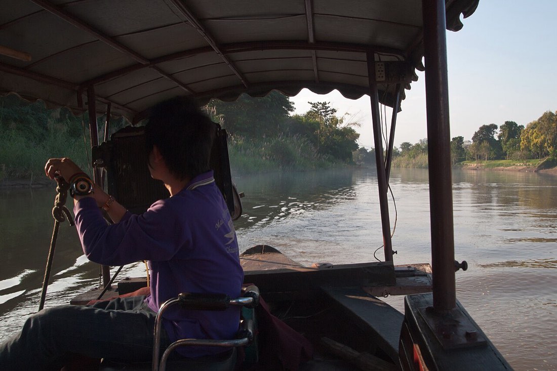 The Ping River is one of the two main tributaries of the Chao Phraya River. It originates in Huai Nam Dang National Park. Chiang Mai, Thailand.