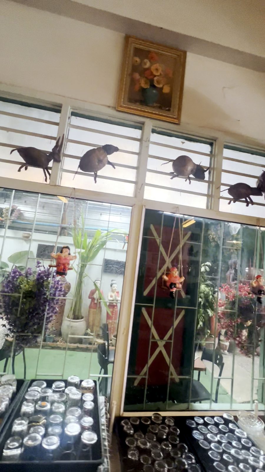ปูกับเต่าเหนือหน้าต่าง · Crabs and turtles over the windows