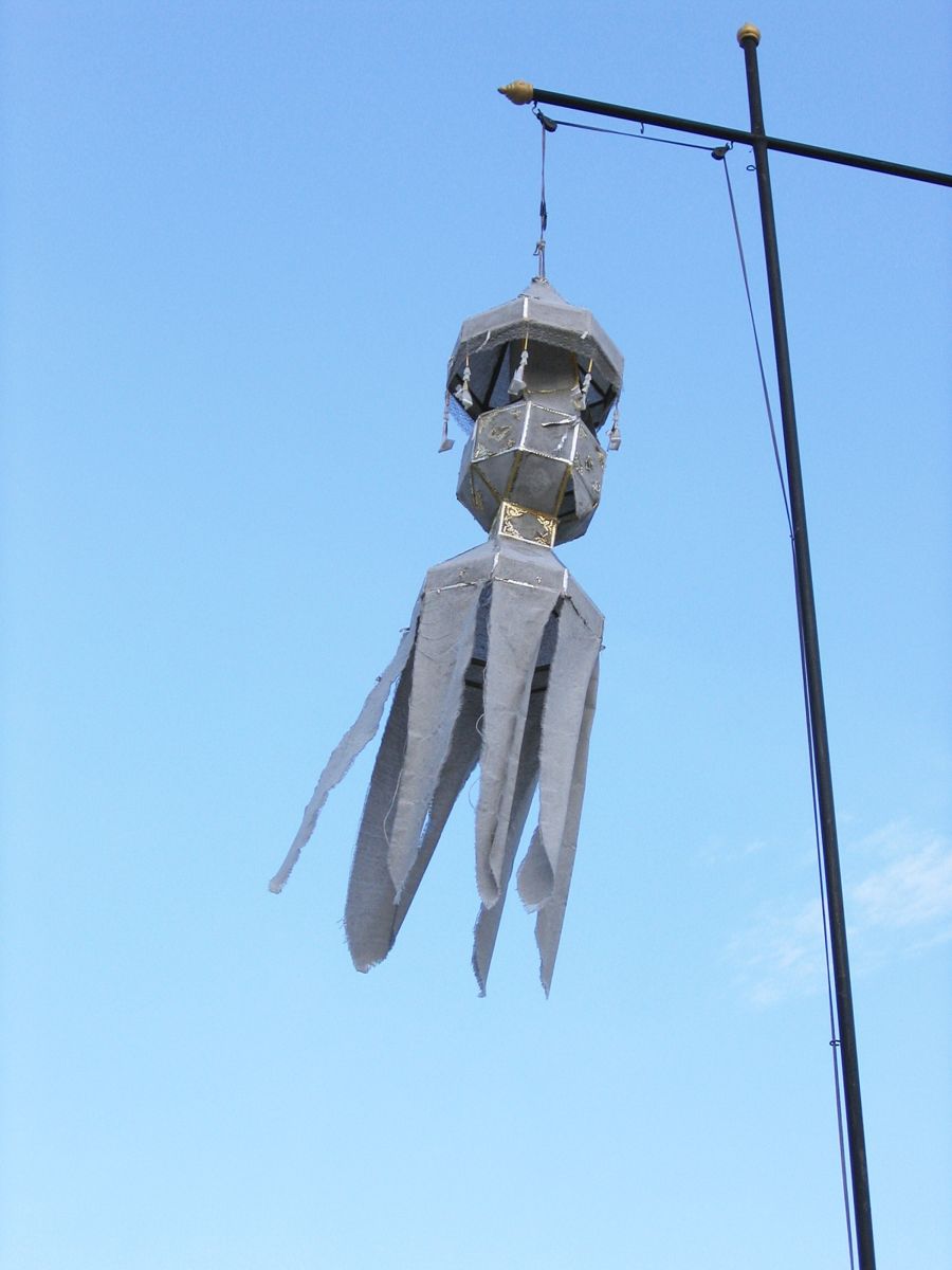 Khom khwaen, a hanging lantern that stays on its pole. Chiang Mai, 2006.