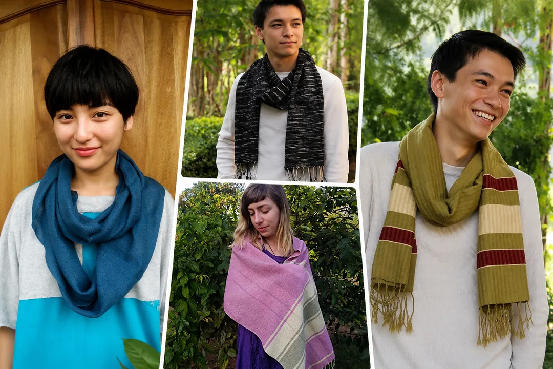 Organic handspun cotton shawls collection