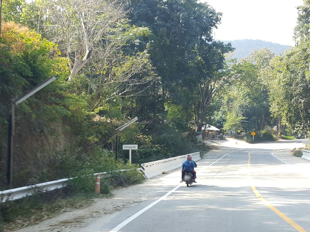 ภาพถนนตรงที่ ศาลเจ้าแม่บัวคำ ตั้งอยู่ ถ่ายโดย jrcarlsen พ.ศ. 2558 (2015) · A street-level view of where ศาลเจ้าแม่บัวคำ · Mae Buakham Shrine stands, by jrcarlsen in 2558 (2015)