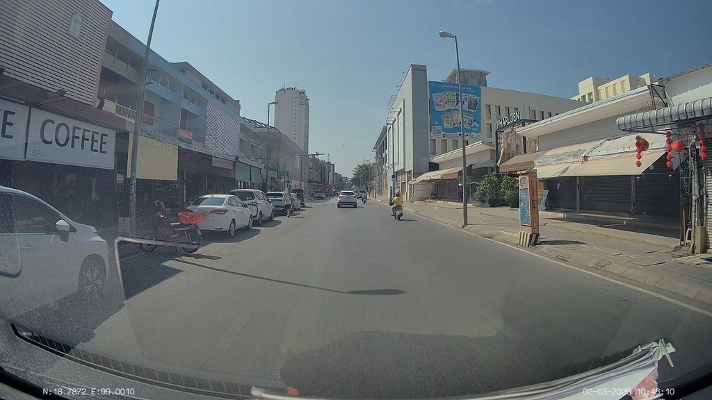ภาพถนนตรงที่ Chaiyee Coffee ตั้งอยู่ ถ่ายโดย ThailandCambodia พ.ศ. 2569 (2026) · A street-level view of where Chaiyee Coffee stands, by ThailandCambodia in 2569 (2026)